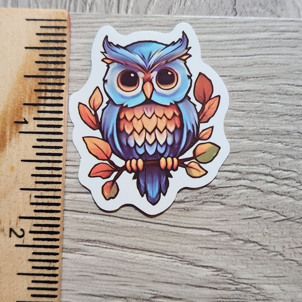 10/$10 Owl Sticker Bird Hoot Owlet Colorful Cartoon